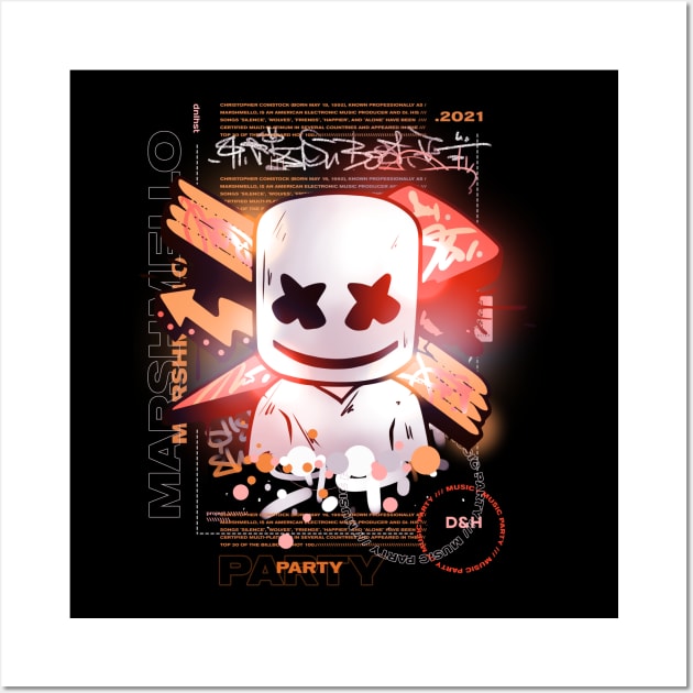 Marshmello | Modern EDM poster Wall Art by DenielHast